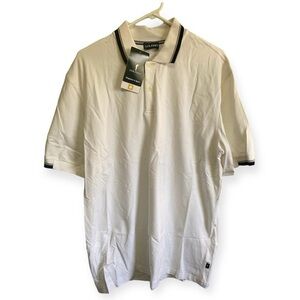 Golfino Men’s Sun Protection Striped Rib Polo White XXL NWD